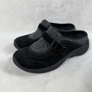 Merrell Encore Sidestep Black Gray Wool Suede Mary Jane Shoes Women’s 6